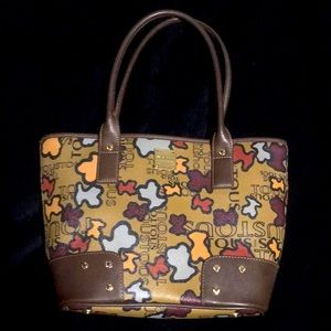 Tous medium size brown tan gray yellow hand bag